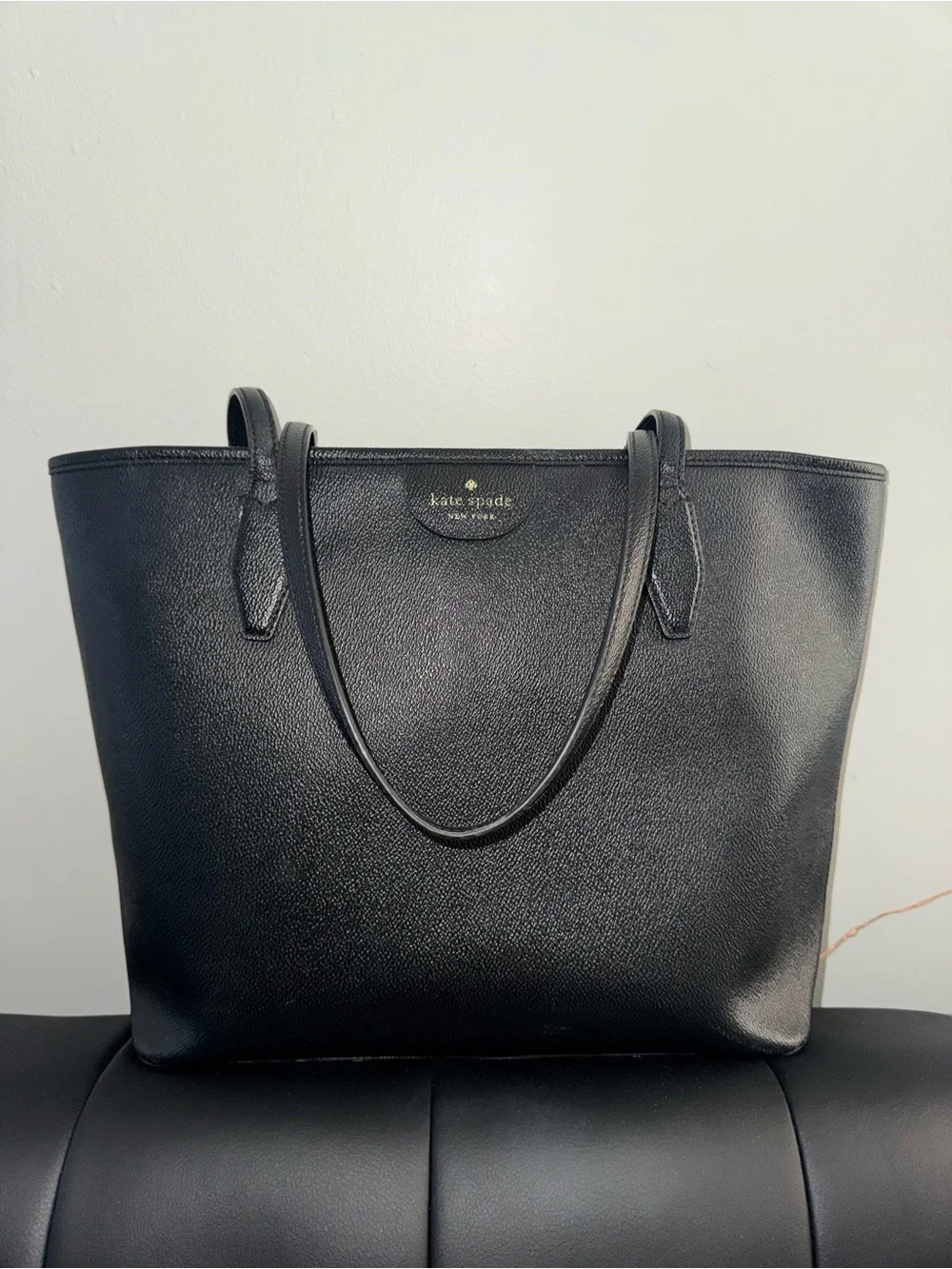 kate spade Black Pebbled Leather Tote - Picture 1 of 4